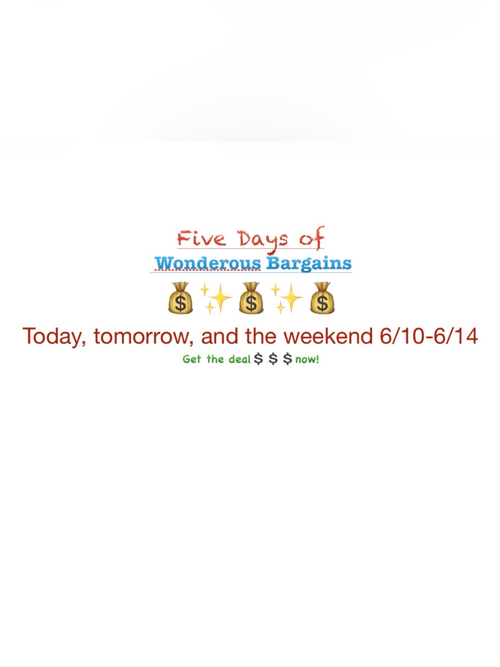 Five Days Of Wonderous Bargains